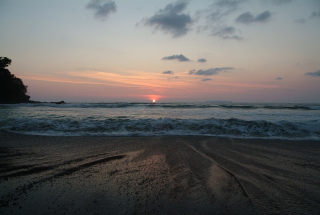 sunset by the beach