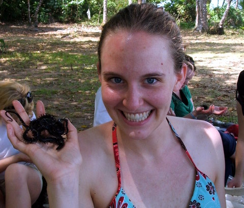 Kelsey Carnahan with a brittle star