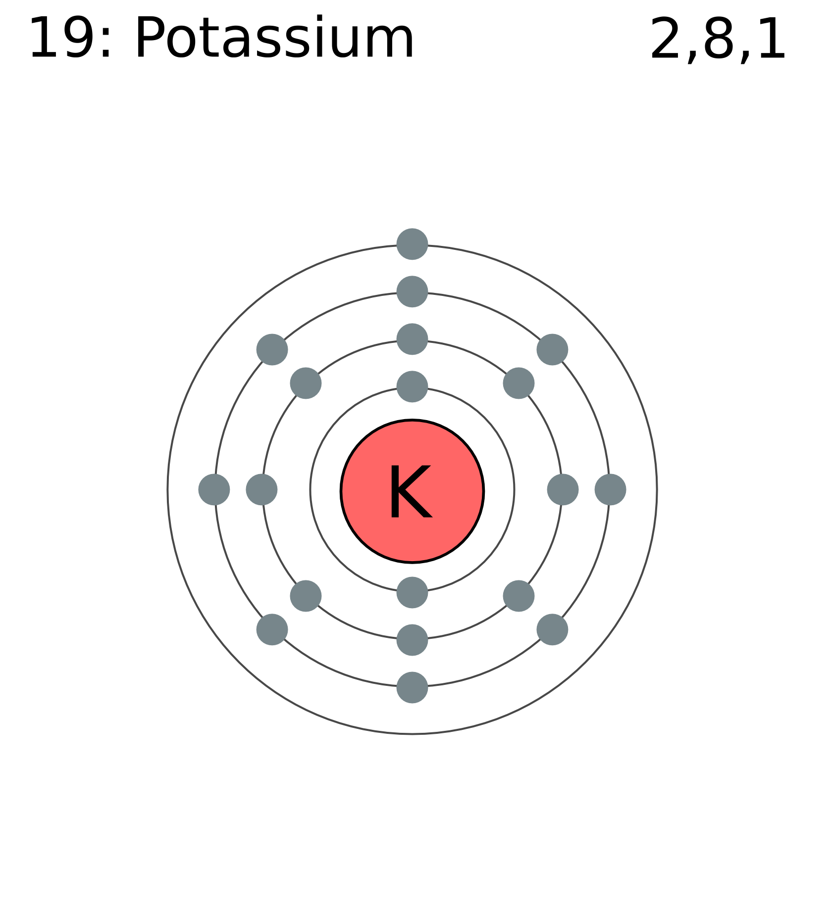 Potassium. Atomic Number 19.