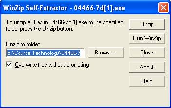 WinZip Self-Extractor - 04466-7d[1].exe Dialog Box