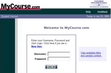 My Course link directions